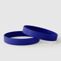 Plain Dark Blue - Plain Silicone Wristbands
