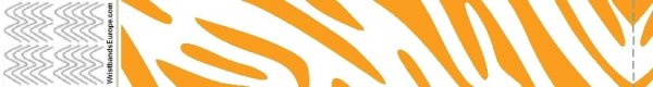 Plain Tyvek Zebra Orange Wristbands