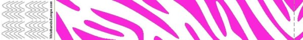 Plain Tyvek Zebra Pink Wristbands