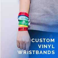 1000 Custom Printed Red 1" Tyvek Paper Wristbands for Events,Festivals